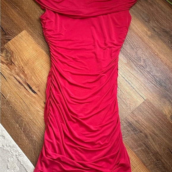 BCBGMaxAzria Fuchsia Midi Dress - Picture 2 of 8